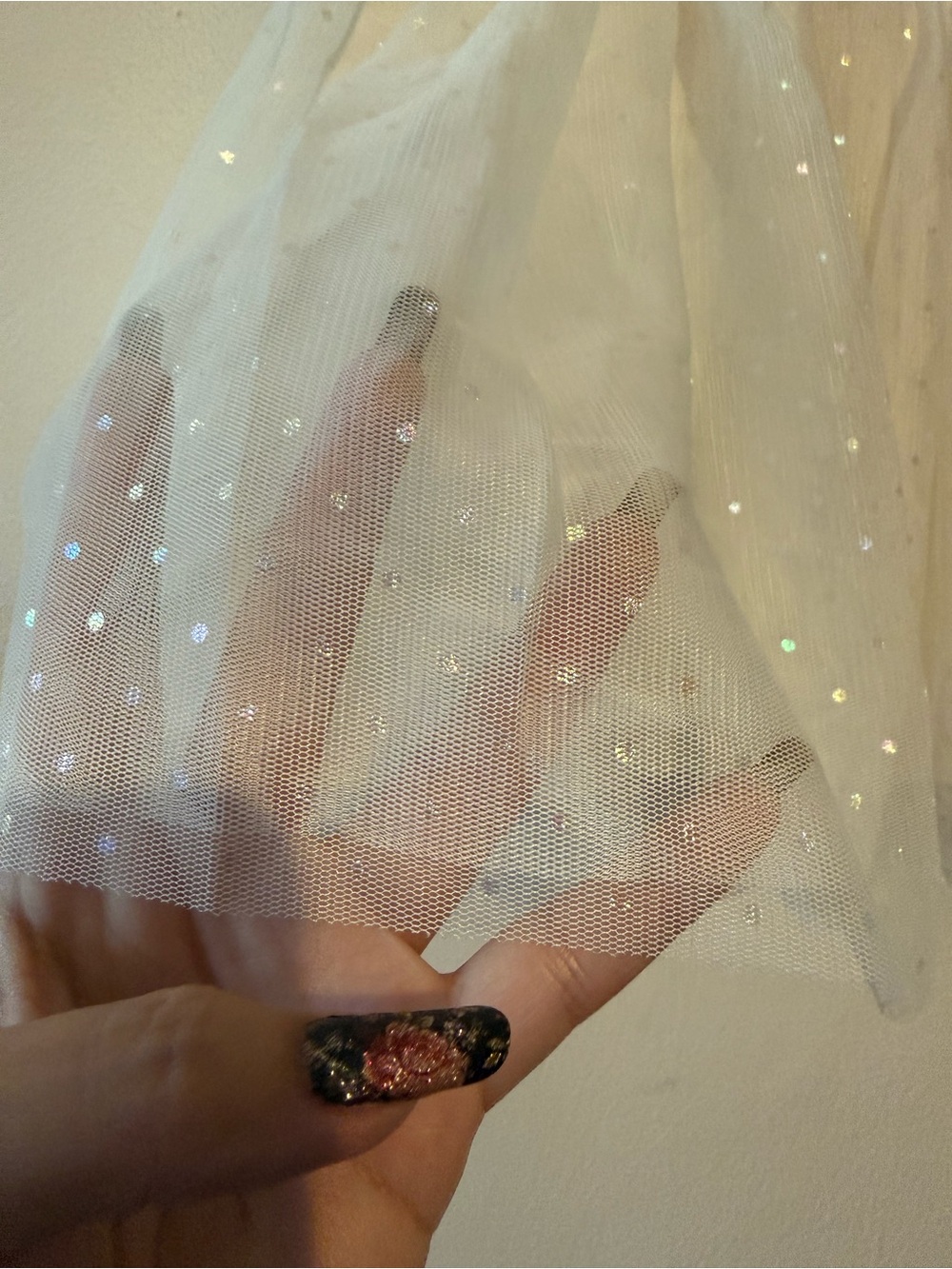 Cat & Jack Girls White Sparkle Tulle Skirt - Picture 2 of 10